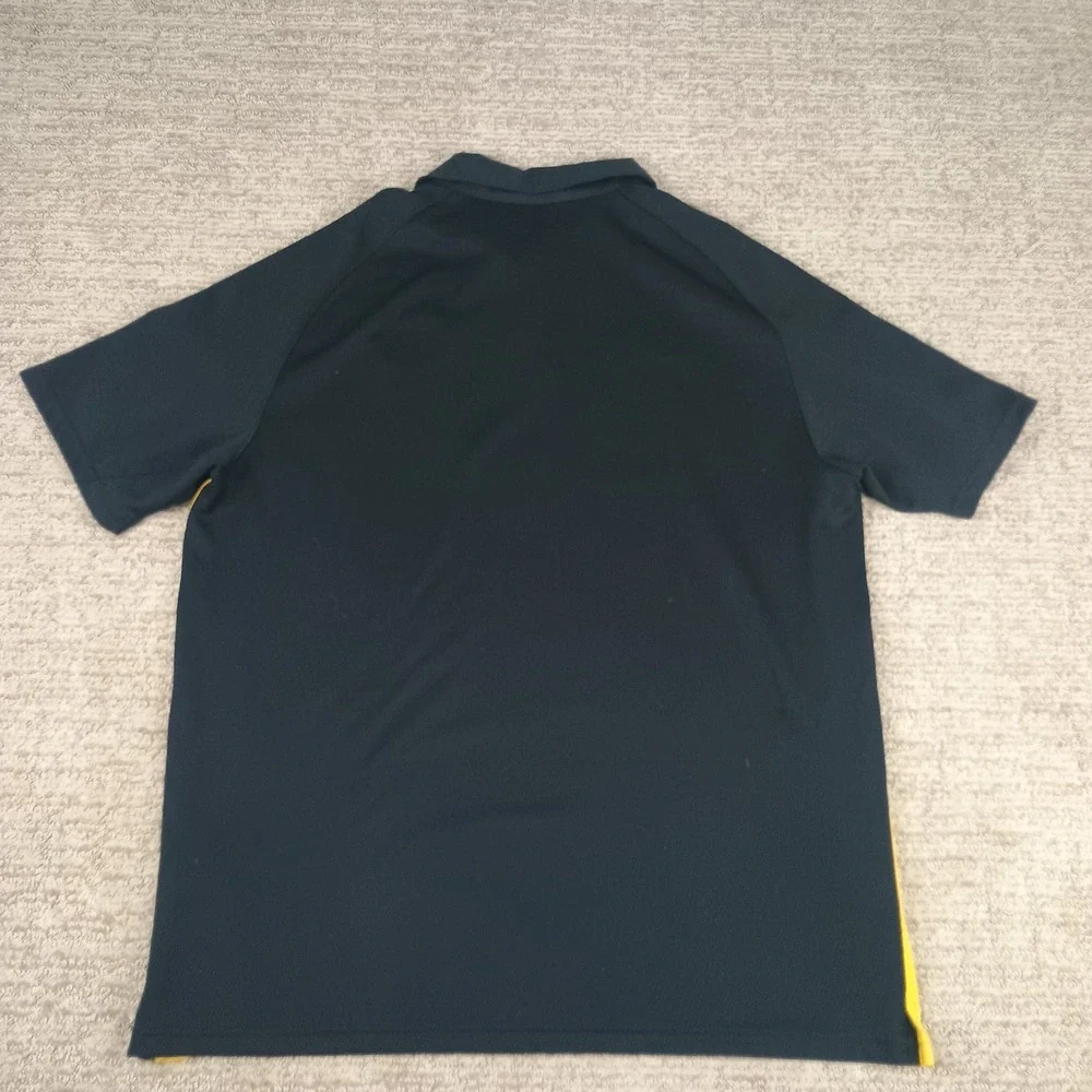 Nike Missouri Tigers Polo Mens Large Black Yellow NCAA Mizzou Dri-Fit 25841X-MO1